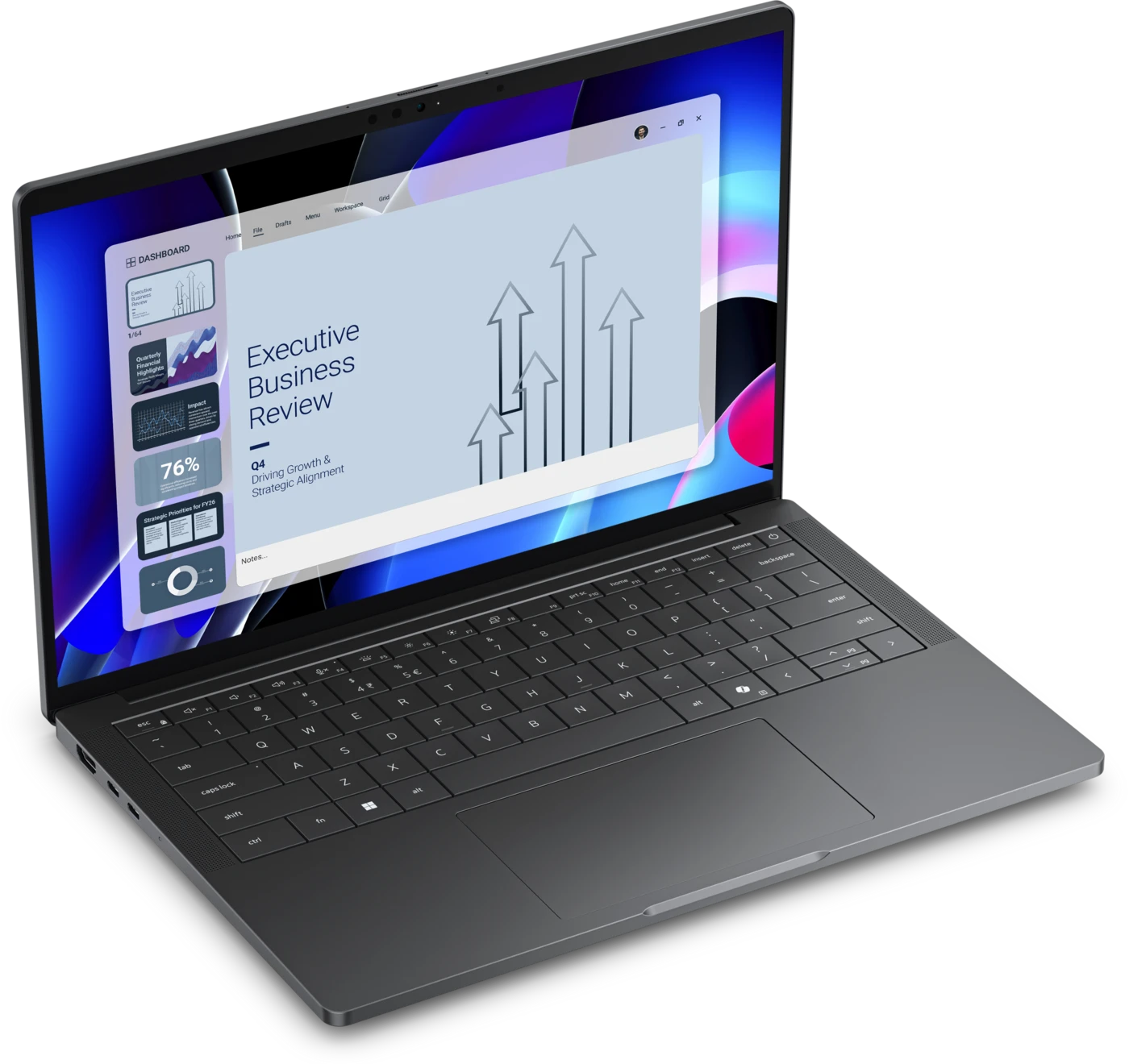 Dell Pro 14 Premium PA14260 nhìn từ phía trước