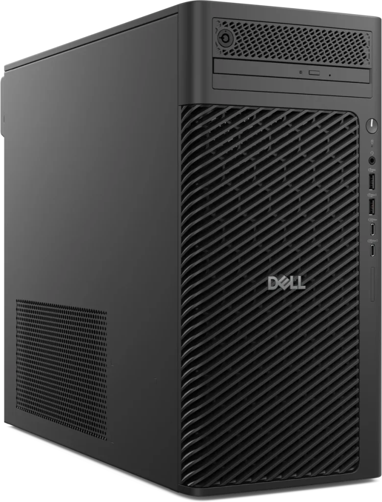 Dell Pro Max Tower T2 FCT2250 — ảnh hãng, khay mặt trước và ổ quang tùy chọn