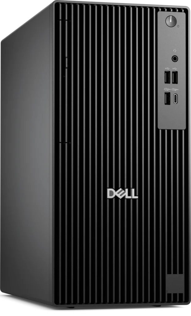 Dell Pro Tower QCT1250 màu đen, ảnh hãng minh họa phiên bản có ổ quang tùy chọn