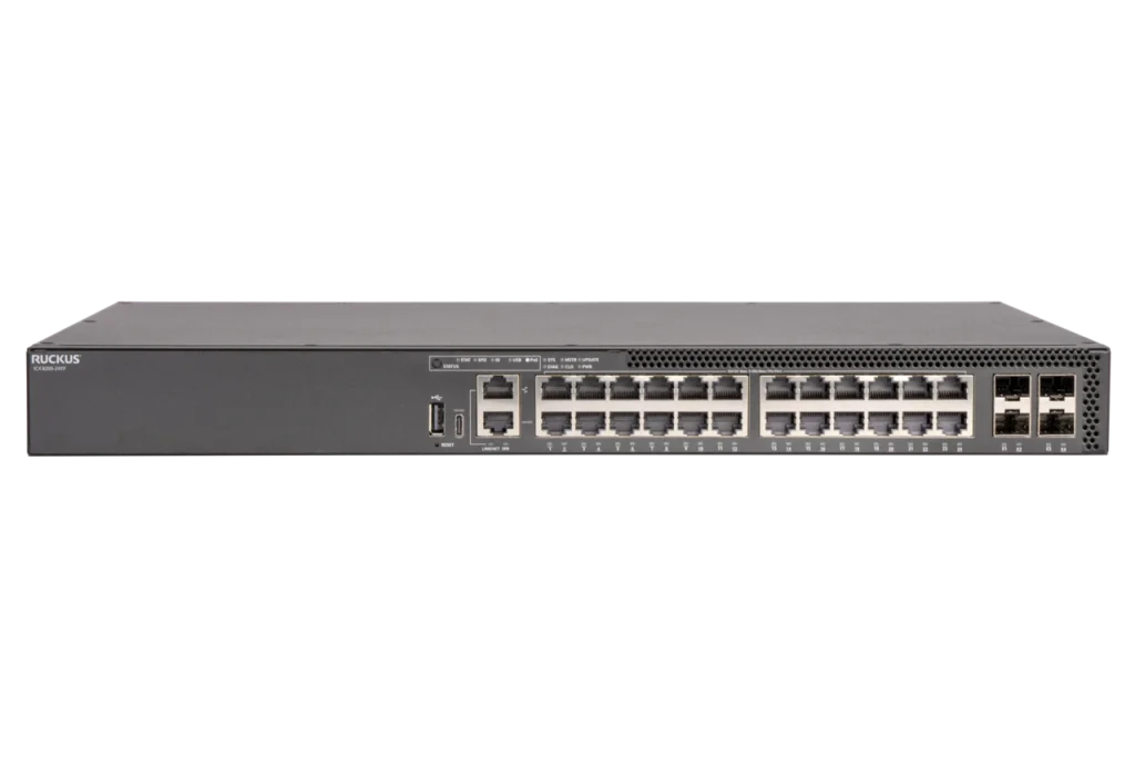 RUCKUS ICX 8200-24ZP — hình minh họa sản phẩm do hãng cung cấp (Mockup)